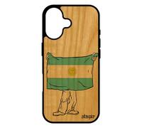 Coque Drapeau Argentine Argentin Telephone Pour Iphone 17 Bois Silicone Football Rugby De Protection Made In France