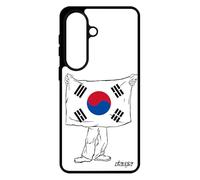 Coque Drapeau Corée du sud coréen de Protection S26 Silicone Taegeukgi Fan Passion Seoul Etui Telephone K-Drama K-Pop pour Samsung Galaxy