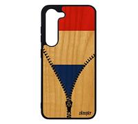 Coque Drapeau France français pour S23 Bois Silicone Foot Telephone Euro Rugby Coupe d'europe personnalisé Football pour Samsung Galaxy