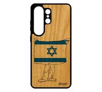 Coque Drapeau Israel israelien pour S26 Ultra en Bois Silicone Telephone Football Foot Basket SM-S948U Made in France pour Samsung Galaxy