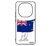 Coque Drapeau Nouvelle Zelande Neo Zelandais 14 Pro+ Plus 5g /Redmi Note 14 Pro Silicone Coupe Du Monde Foot Noir Rugby Case Pour Xiaomi
