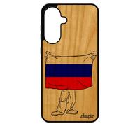 Coque Drapeau Russie Russe Rigide Pour A56 5g Bois Silicone Coupe Du Monde Euro Sm-A566b/Ds Football Pour Samsung Galaxy