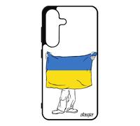 Coque drapeau ukraine ukrainien pour Samsung S25 silicone coupe du monde foot basket football TPU made in France pour galaxy