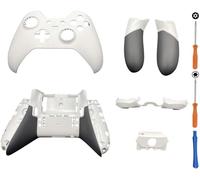 Coque Du Boîtier De Remplacement Pour Xbox One Elite 1 Manette, Blanc, Couvercle De Étui De Faceplate Panneau Inférieur Kit D'accessoires Avec Tournevis