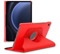 Housse pour Galaxy Tab A9+ (2023) SM-X210 Support Rotatif 360 PU Cuir, Rouge