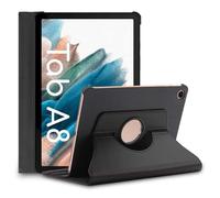 Housse pour Galaxy Tab A8 10.5 (2021) SM-X200 X205 Support Rotatif 360 PU Cuir, Noir