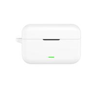 Coque Ecouteurs Silicone Résistant pour Buds T500P Blanc | Antidérapant, prise en main sûre, accès facile, ouverture rapide, peau résistante à l'usure, élégant avec mousqueton