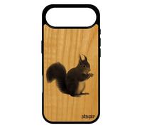 Coque Ecureuil Pour Iphone 17 Air En Bois Silicone Housse Gris 4g Foret Animal Animaux Mignon Design Jolie Noir Unique Nature De