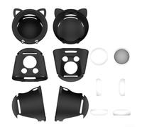 Coque élégante en silicone avec oreilles de chat pour Nintendo Sound Clock pour alarme | Coque souple antichoc avec joli design pour décoration d'intérieur (noir)