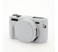 Coque élégante en silicone compatible avec Canon G7x pour Mark Ii avec ajustement parfait et bouton facile d'accès dans la teinte verte (gris)