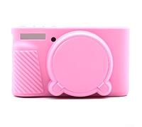 Coque élégante en silicone conçue spécialement pour Canon pour PowerShot SX740 SX730 Accès facile à tous les ports (rose)