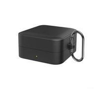 Coque élégante en silicone pour Timekettle W4 Pro Buds avec surface antidérapante et protection contre les chocs - Motif bicolore pour les aventures en plein air (noir)