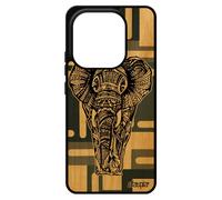 Coque Elephant Antichoc Pour Xiaomi Redmi Note 14 4g Europe Bois Silicone Telephone Dessin Azteque Tribal Case Animal Ethnique Cover Gris