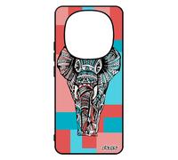 Coque Elephant Pour Pour Xiaomi Redmi Note 14 Pro/14 Pro+ Plus 5g Silicone Metal Fantaisie Etui Dessin Rose Azteque Cover Tribal Savane