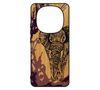 Coque Elephant Redmi Note 14 Pro/14 Pro+ Plus 5g Bois Silicone Fantaisie Azteque Animal Case 4g Motif D'asie Violet Sagesse Pour Xiaomi