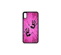 Coque empreinte main iPhone XR silicone housse cover 128 Go peinture femme iPhone XR