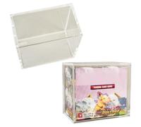 Coque en Acrylique pour Pokémon Booster Box - 5 mm d'épaisseur - Résistant aux UV - avec Couvercle magnétique - Protection Transparente avec Logo - Boîte de Rangement pour Cartes - 1 pièce