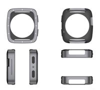 Coque en alliage d'aluminium pour Amazfit Active 2 Square assurant un alignement précis et une protection pour un usage quotidien continu (gris)