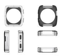 Coque en alliage d'aluminium pour Amazfit Active 2 Square - Coque antichoc anti-rayures rigide légère pour un usage quotidien - Noir, gris, argenté (argent)