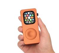 Coque en alliage d'aluminium pour Apple Watch Series 11/10 46 mm - Transformez votre Apple Watch en smartphone, coque de protection en métal de style rétro avec molette à clic (orange, 46 mm, série 11