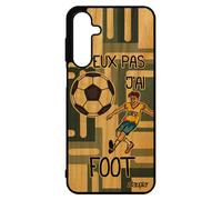 Coque En Bois A16 4g 5g Silicone J'peux Pas J'ai Foot Souple De Protection Mondial Bande Dessin¿E Football Drole Gris Pour Samsung Galaxy