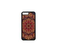 Coque en bois Apple iPhone 7 Plus silicone Mandala couleur geometrique étui vrai