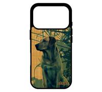 Coque en bois chien pour iPhone 17 pro silicone chiot golden retriever nature animaux feuilles etui design housse 512 Go animal de