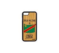 Coque en bois j'peux pas j'vais au congo telephone iPhone 8 silicone 32 Go iPhone 8