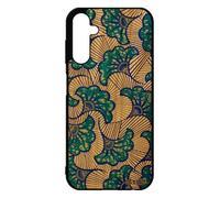 Coque en Bois pour Galaxy A25 5G Silicone Wax Afrique Dessin Ethnique Mobile coloré Noir Telephone imprimé Tissu Africain pour Samsung