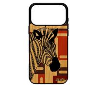 Coque En Bois Pour Iphone 17 Pro Max Et Silicone Zebre Femme Noir Et Blanc Housse Jolie Geometrique Marron Animaux Africain Azteque
