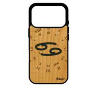 Coque En Bois Pour Iphone 17 Pro Silicone Signe Cancer Horoscope Du Zodiaque Bleu Univers Portable Housse Astrologie Etoiles Mobile