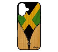 Coque En Bois Pour Iphone 17 Silicone Drapeau Jamaique Jamaicain Rasta Foot Noir Reagge Ragga Jo 4g Made In France