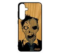Coque En Bois Pour Samsung S25+ Plus Silicone Zombie Urbain Personnalis¿ Bleu Fantome Portable Mort Vivant Apocalypse Case Gore De Pour Galaxy