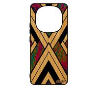 Coque En Bois Pour Xiaomi 14 Pro+ Plus 5g /Redmi Note 14 Pro Silicone Marbre Motif Dessin Design Fait Main Violet Effet Contemporain Fond