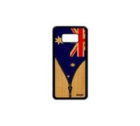 Coque en bois Samsung Galaxy S8 silicone drapeau australie australien bumper jo
