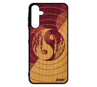 Coque En Bois Silicone A15 4g 5g Yin Et Yang Smartphone Bulle Couleur Bien & Mal Caoutchouc Dessin De Protection Case Samsung Galaxy