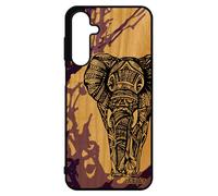 Coque En Bois Silicone Elephant Telephone Pour Samsung A16 4g 5g D'asie Mobile Fantaisie Azteque Tribal Animal Housse Sagesse Vrai Pour Galaxy