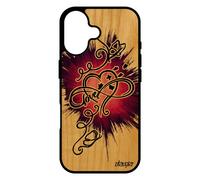 Coque En Bois Silicone Infini Love Pour Iphone 17 Etui Amour 256 Go Cadeau Saint Valentin Coeur Personnalis¿ Fr¿Ne Fantaisie Rose