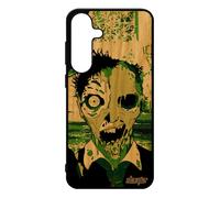 Coque En Bois Silicone Pour Galaxy S25+ Plus Zombie Vert Epouvante Etui Pas Cher Fin Du Monde Ville Squelette Noir 5g Mort Vivant Pour Samsung