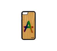 Coque en bois silicone pour iPhone 7 anarchie original graff antichoc 4G a iPhone 7