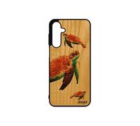 Coque en bois silicone pour Samsung A16 4G 5G et tortue animal design animaux ocean housse case original nature jeu. mobile geante pour galaxy