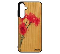 Coque En Bois Veritable Silicone Pour Samsung A16 4g 5g Bouquet De Fleurs Peinture Souple Portable Rose Fille Original Romantique Pour Galaxy