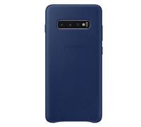 Coque en cuir Bleu marine pour Galaxy S10 Plus