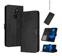 Coque en Cuir Compatible avec Oppo A11X,Compatible avec Oppo A9 2020 CPH1937 CPH1939 CPH1941 / A5 2020 CPH1931 CPH1959 CPH1933 CPH1935 CPH1943 Étui pour téléphone à clapet Coque Black