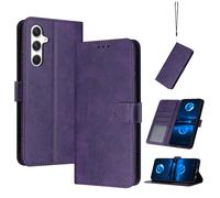 Coque en Cuir Compatible avec Samsung Galaxy A25 5G,Compatible avec Samsung SM-A256B/DSN Galaxy A25 5G / SM-A256E/DSN SM-A256U1/DS SM-A2560 Étui pour téléphone à clapet Coque Purple