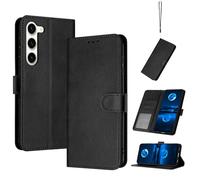 Coque en Cuir Compatible avec Samsung Galaxy S23,Compatible avec Samsung SM-S911B/DS Galaxy S23 / SM-S911E/DS M-S911U1 SM-S911W SM-S911N SM-S9110 Étui pour téléphone à clapet Coque Black