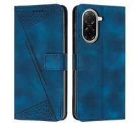 Coque En Cuir Dream Triangle Pour Redmi A5 4g / Poco C71 Avec Lanière Longue, Bleu