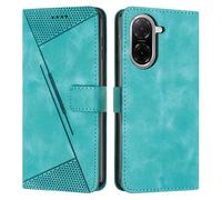 Coque En Cuir Dream Triangle Pour Redmi A5 4g / Poco C71 Avec Lanière Longue, Vert