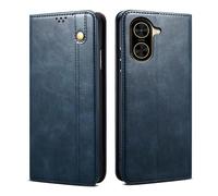 Coque En Cuir Effet Peau De Cheval Pour Redmi A5 4g / Poco C71, Bleu