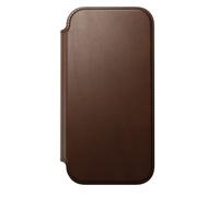 Coque en Cuir Folio Moderne Nomad iPhone 17 - Marron - NM014209858